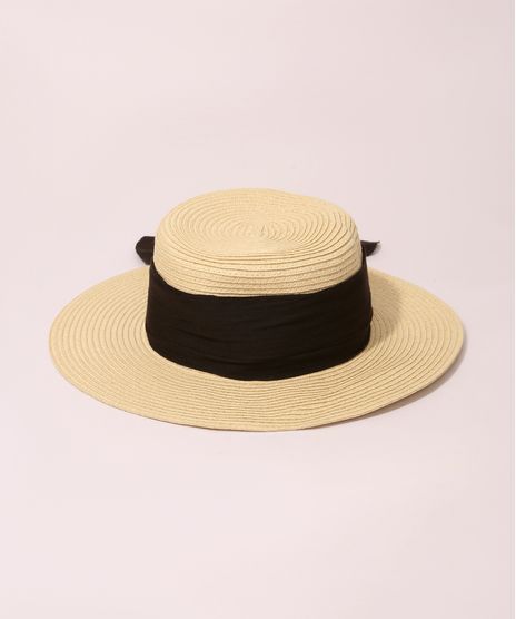 Chapeu-de-Palha-Feminino-com-Lenco-Bege-9956412-Bege_1