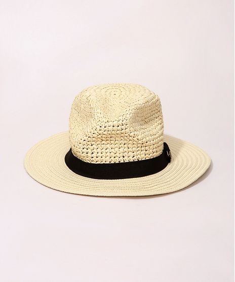 Chapeu-de-Palha-Feminino-com-Faixa-Bege-9956413-Bege_1
