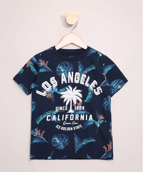 Camiseta-Infantil-Estampada-Folhagem--Los-Angeles--Manga-Curta-Azul-Marinho-9969167-Azul_Marinho_1