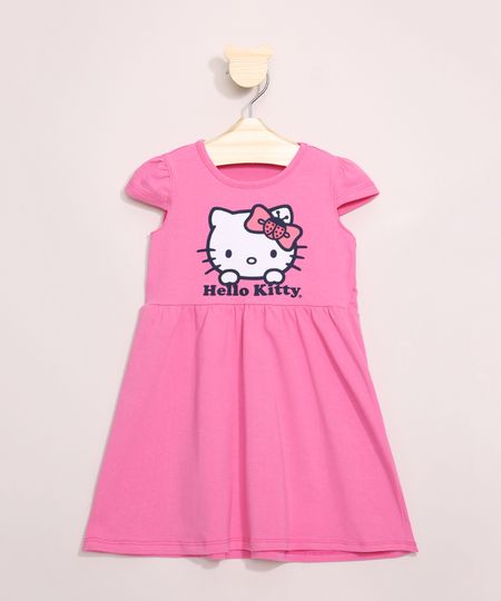 Vestido-Infantil-Hello-Kitty-Manga-Curta-Pink-9966885-Pink_1 Vestido-Infantil-Hello-Kitty-Manga-Curta-Pink-9966885-Pink_1