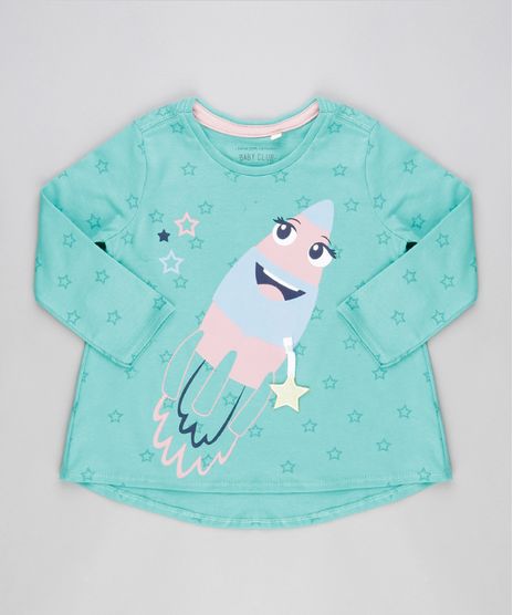 Blusa-Interativa-Estampada-de-Estrelas-em-Algodao---Sustentavel-Verde-8894801-Verde_1