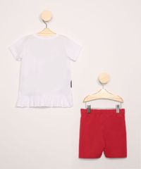 Conjunto-Infantil-de-Blusa-Mickey-e-Minnie-com-Glitter-Manga-Curta-Branca----Short-Vermelho-9965414-Vermelho_3