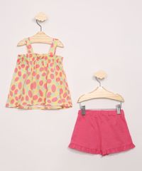 Conjunto-Infantil-de-Regata-Estampada-de-Abacaxis-Amarela---Short-com-Babados-Pink-9966919-Pink_2