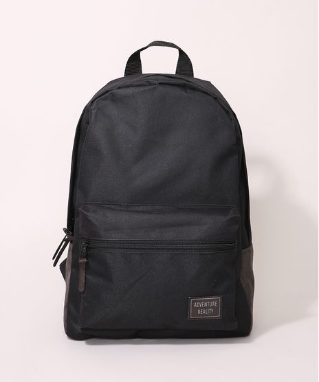 Mochila-Masculina-Grande-em-Nylon-com-Suede-Preta-9973354-Preto_1