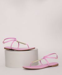 Rasteirinha-Feminina-Oneself-com-Tira-Reta-Rosa-9974874-Rosa_1