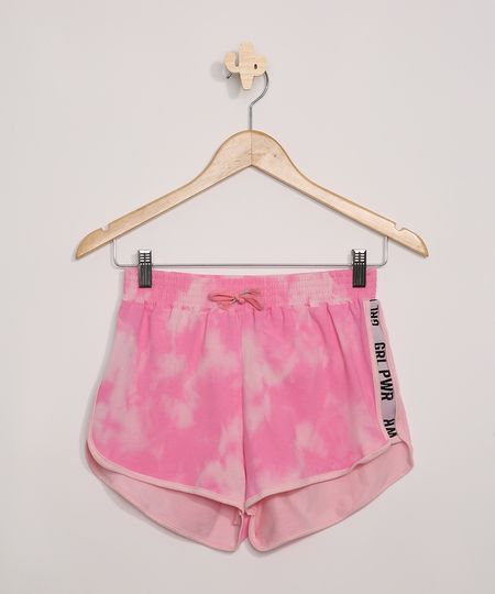 Short-Juvenil-Running-Estampado-Tie-Dye--GRL-PWR--Rosa-9966146-Rosa_1