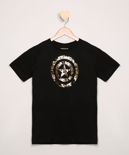 Camiseta-Juvenil-Capitao-America-Metalizada-Manga-Curta-Preta-9973314-Preto_1