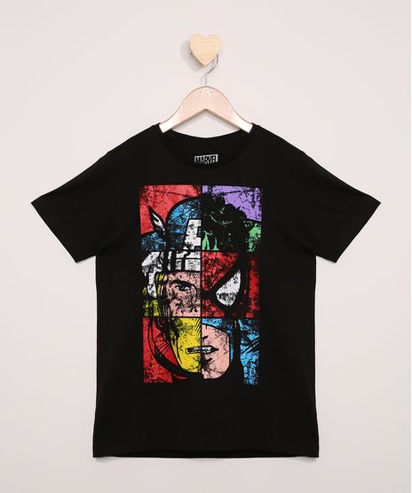 Camiseta-Juvenil-Os-Vingadores-Quadrinhos-Manga-Curta-Preta-9973321-Preto_1