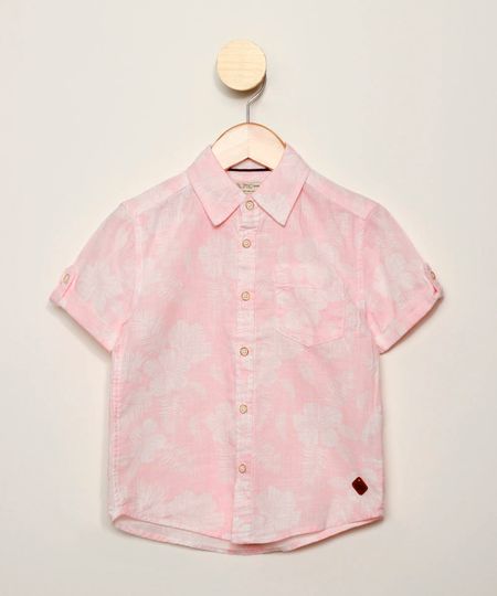 Camisa-Infantil-Estampada-Floral-Manga-Curta-Rosa-9954404-Rosa_1 Camisa-Infantil-Estampada-Floral-Manga-Curta-Rosa-9954404-Rosa_1