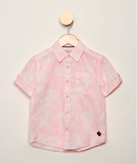 Camisa-Infantil-Estampada-Floral-Manga-Curta-Rosa-9954404-Rosa_1