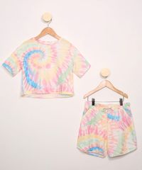 Conjunto-Juvenil-Estampado-Tie-Dye-Blusa-Manga-Curta-Multicor---Short-Multicor-9976877-Multicor_1