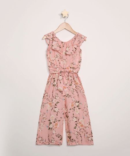 Macacao-Infantil-Pantacourt-Estampado-Floral-Sem-Manga-com-Babado-Rosa-9965250-Rosa_1