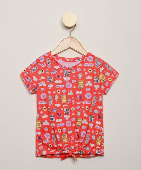 Blusa-Infantil-Estampada-Good-Vibes-com-No-Manga-Curta-Laranja-9965404-Laranja_1