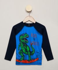 Camiseta-de-Praia-Infantil-Dinossauro-Protecao-Uv50--Azul-9967169-Azul_1