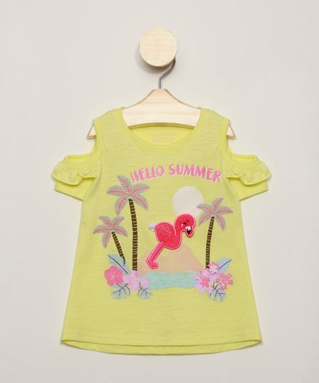 Blusa-Infantil---Hello-Summer--Flamingo-Interativo-com-Babado-Manga-Curta-Open-Shoulder--Amarelo-Neon-9967458-Amarelo_Neon_1 Blusa-Infantil---Hello-Summer--Flamingo-Interativo-com-Babado-Manga-Curta-Open-Shoulder--Amarelo-Neon-9967458-Amarelo_Neon_1