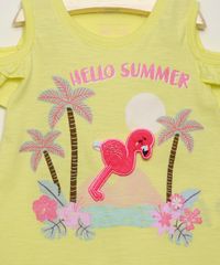 Blusa-Infantil---Hello-Summer--Flamingo-Interativo-com-Babado-Manga-Curta-Open-Shoulder--Amarelo-Neon-9967458-Amarelo_Neon_2