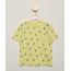 Camiseta-Infantil-Estampado-de-Abacaxis-com-Bolso-Manga-Curta-Amarelo-9970012-Amarelo_1