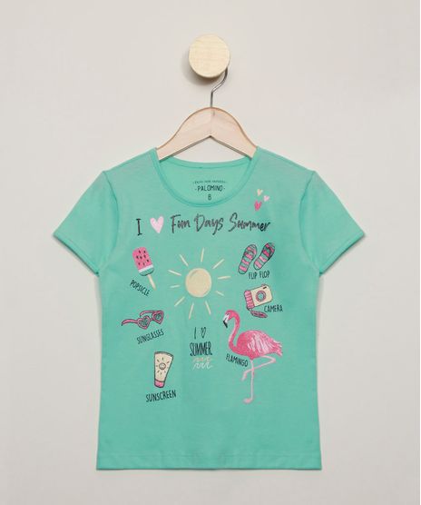 Blusa-Infantil--Fun-Days-Summer--com-Glitter-Manga-Curta-Verde-Agua-9973850-Verde_Agua_1