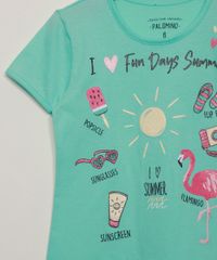 Blusa-Infantil--Fun-Days-Summer--com-Glitter-Manga-Curta-Verde-Agua-9973850-Verde_Agua_4