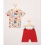 Conjunto-Infantil-de-Camiseta-Estampada-Dinossauros-Manga-Curta---Bermuda-com-Bolsos-Vermelha-9946967-Vermelho_1
