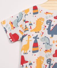 Conjunto-Infantil-de-Camiseta-Estampada-Dinossauros-Manga-Curta---Bermuda-com-Bolsos-Vermelha-9946967-Vermelho_3