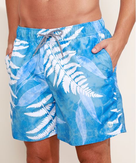 Short-Masculino-Estampado-Folhagem-com-Cordao-Azul-9948160-Azul_1