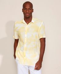 Camisa-Masculina-Relaxed-Estampada-Tie-Dye-Manga-Curta-Amarela-9973353-Amarelo_1