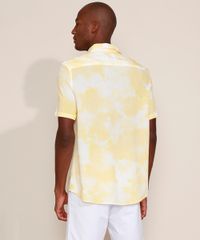 Camisa-Masculina-Relaxed-Estampada-Tie-Dye-Manga-Curta-Amarela-9973353-Amarelo_2