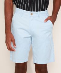 Bermuda-de-Sarja-Masculina-Reta-Chino-Azul-Claro-9974255-Azul_Claro_1