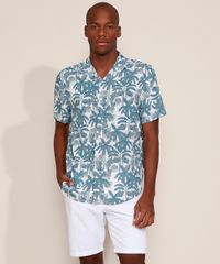 Camisa-Masculina-Tradicional-Estampada-de-Coqueiros-Manga-Curta-Off-White-9976938-Off_White_3