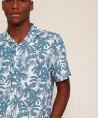 Camisa-Masculina-Tradicional-Estampada-de-Coqueiros-Manga-Curta-Off-White-9976938-Off_White_6