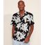 Camisa-Masculina-Relaxed-Estampada-Floral-Manga-Curta-Preta-9949055-Preto_1