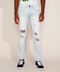 Calca-Jeans-Masculina-Slim-Destroyed-Azul-Claro-9966785-Azul_Claro_1