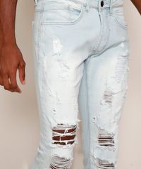 Calca-Jeans-Masculina-Slim-Destroyed-Azul-Claro-9966785-Azul_Claro_4