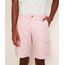 Bermuda-Masculina-Cargo-Chino-Texturizada-com-Linho-Rosa-Claro-9972987-Rosa_Claro_1