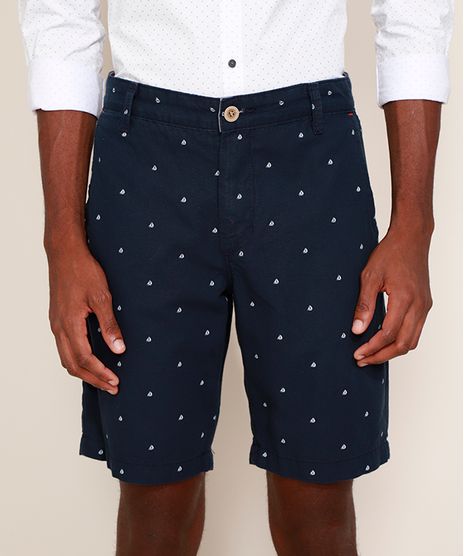 Bermuda-Masculina-Reta-Chino-Estampada-Mini-Print-de-Barcos-Azul-Marinho-9970017-Azul_Marinho_1