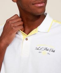 Polo-de-Piquet-Masculina-Tradicional-com-Recorte-e-Bordado-Manga-Curta-Contrastante-Branca-9965283-Branco_4
