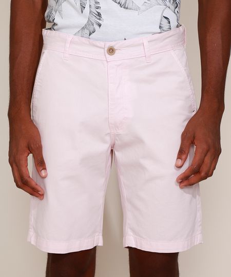 Bermuda-de-Sarja-Masculina-Reta-Chino-Rosa-Claro-9974255-Rosa_Claro_1