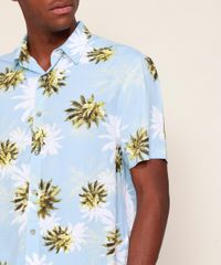 Camisa-Masculina-Tradicional-Estampada-de-Coqueiros-Manga-Curta-Azul-Claro-9947770-Azul_Claro_4
