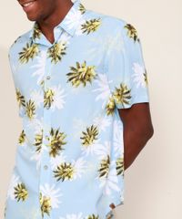 Camisa-Masculina-Tradicional-Estampada-de-Coqueiros-Manga-Curta-Azul-Claro-9947770-Azul_Claro_6