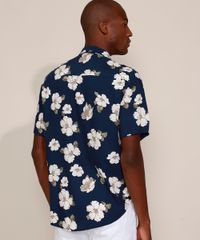 Camisa-Masculina-Comfort-Estampada-Floral-Manga-Curta-Azul-Marinho-9936836-Azul_Marinho_2