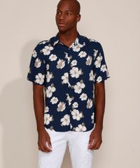 Camisa-Masculina-Comfort-Estampada-Floral-Manga-Curta-Azul-Marinho-9936836-Azul_Marinho_5