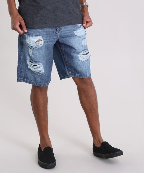 Bermuda-Jeans-Reta-Destroyed-Azul-Escuro-8954305-Azul_Escuro_1