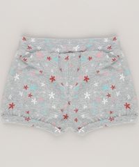 Short-Estampado-de-Estrelas-em-Algodao---Sustentavel-Cinza-Mescla-9036000-Cinza_Mescla_2