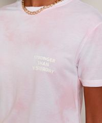 Camiseta-de-Moletinho-Feminina-Estampada-Tie-Dye--Stronger-Than-Yesterday--Manga-Curta-Decote-Redondo-Rosa-Claro-9968828-Rosa_Claro_4