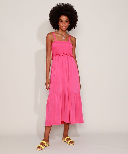Vestido-Feminino-Midi-com-Lastex-Alca-Fina-de-Amarrar-Pink-9974789-Pink_1