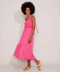 Vestido-Feminino-Midi-com-Lastex-Alca-Fina-de-Amarrar-Pink-9974789-Pink_3