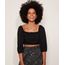 Blusa-Cropped-Feminina-Texturizada-com-Lastex-Manga-3-4-Decote-Reto-Preto-9970024-Preto_1
