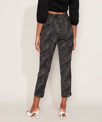 Calca-Feminina-Estampada-Folhagem-Reta-Cintura-Alta-com-Bolsos-Preta-9957446-Preto_2