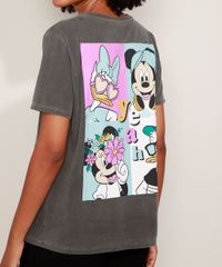 Camiseta-Feminina--Mickey-s-Friends--Manga-Curta-Decote-Redondo-Cinza-9973274-Cinza_6